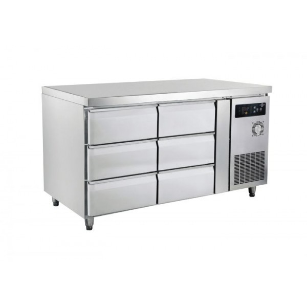 UNDER COUNTER 4' CHILLER C/W 6 DRAWERS AWF15D6-76